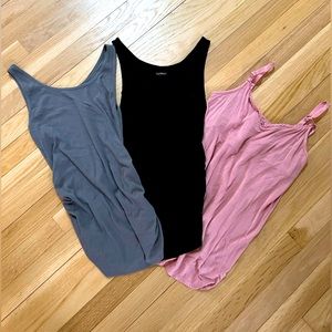 3 maternity/ nursing tank tops, XS